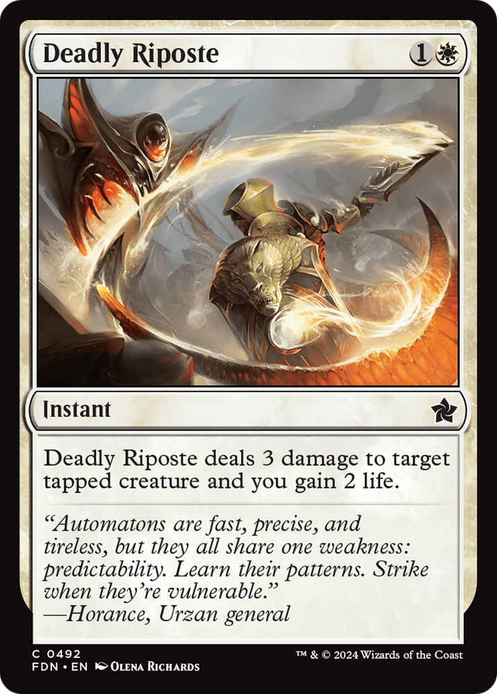 Deadly Riposte [Foundations] Magic: The Gathering