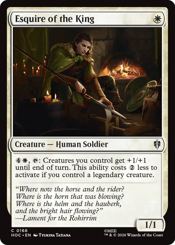 Esquire of the King [The Hobbit: Eternal-Legal] Magic: The Gathering