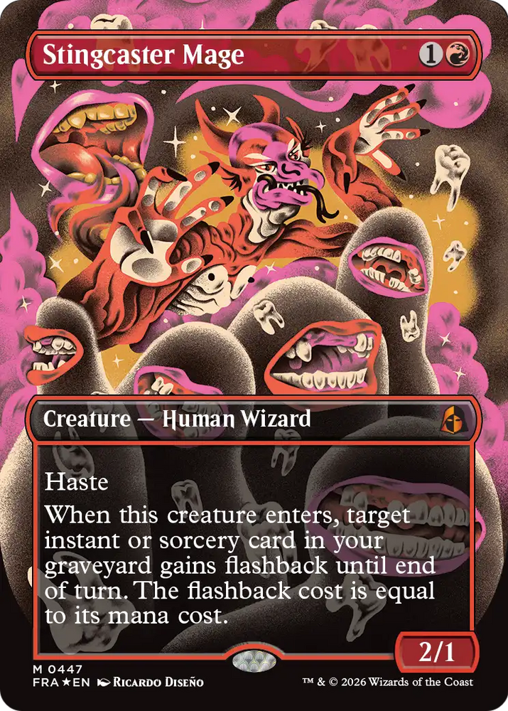 Stingcaster Mage (Borderless) (0447) [Reality Fracture] Magic: The Gathering