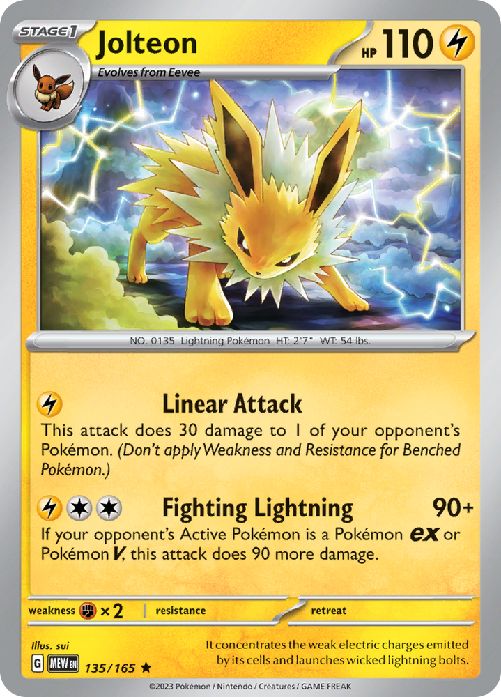 Jolteon (135/165) [Scarlet & Violet 151] Pokémon