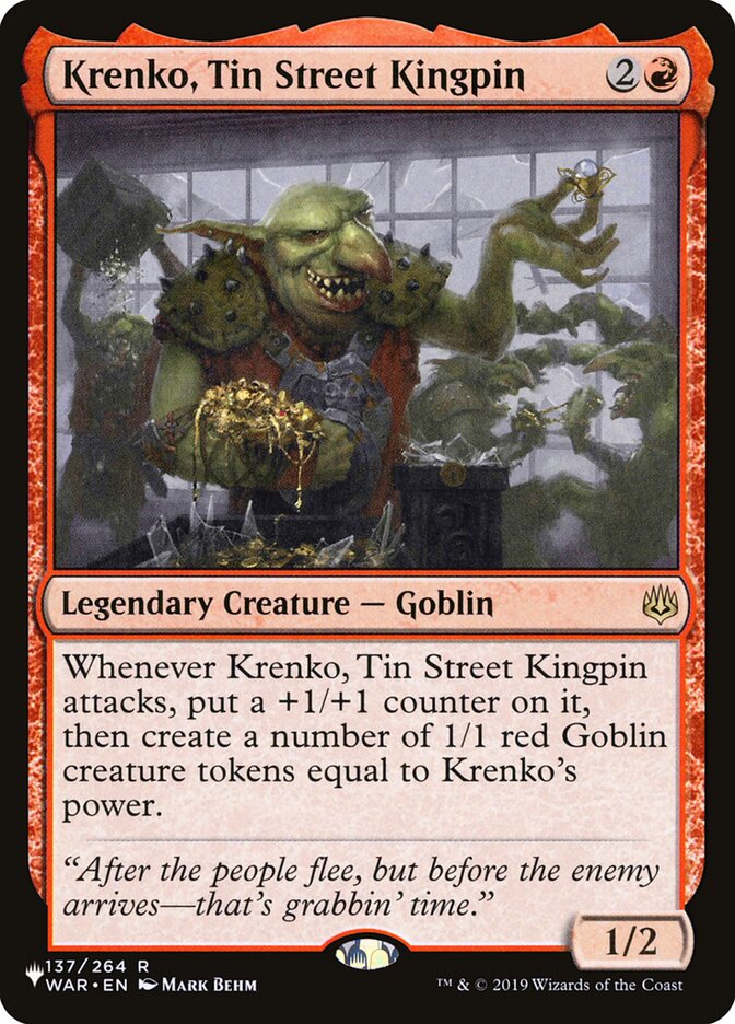 Krenko, Tin Street Kingpin [The List] Magic: The Gathering