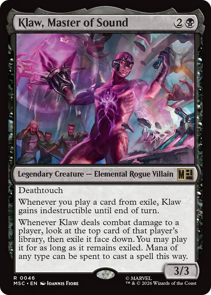 Klaw, Master of Sound (Surge Foil) [Marvel Super Heroes Commander] Magic: The Gathering