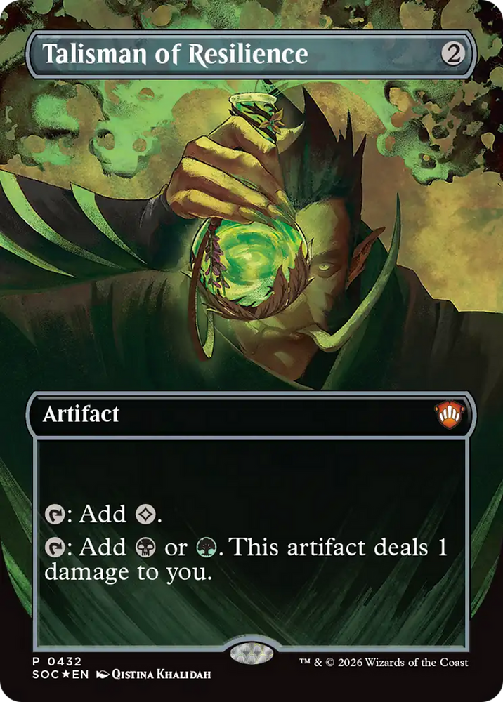 Talisman of Resilience (Borderless) [Secrets of Strixhaven Commander] Magic: The Gathering
