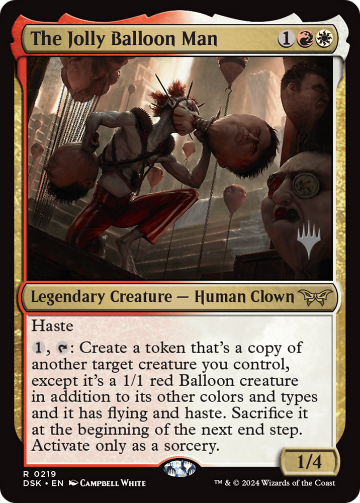 The Jolly Balloon Man (Promo Pack) [Duskmourn: House of Horror Promos] Magic: The Gathering
