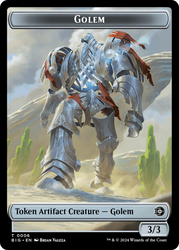 Golem // Plot Double-Sided Token [Outlaws of Thunder Junction: The Big Score Tokens] Magic: The Gathering