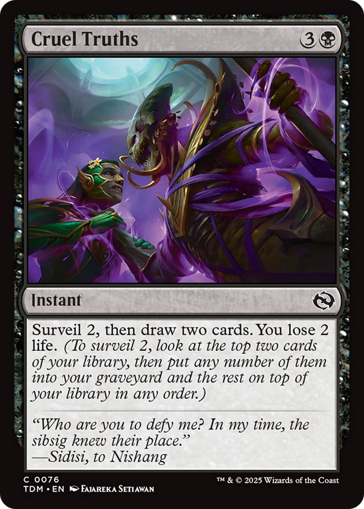 Cruel Truths [Tarkir: Dragonstorm] Magic: The Gathering
