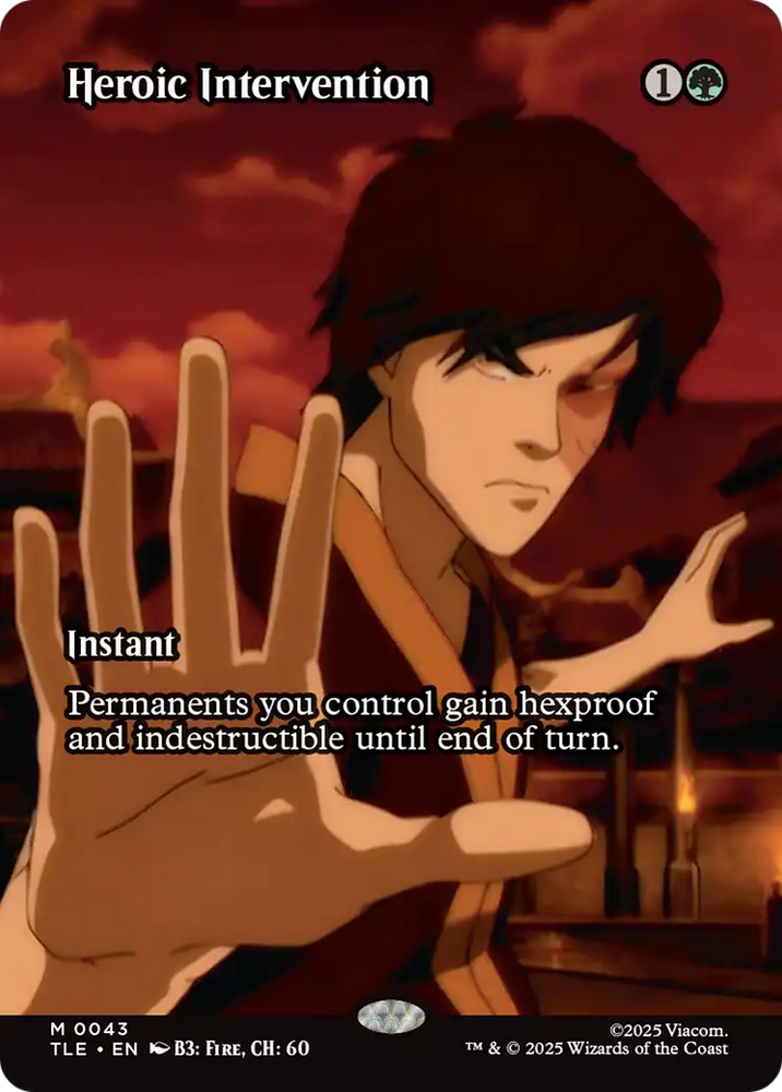 Heroic Intervention (Borderless) [Avatar: The Last Airbender: Eternal-Legal] Magic: The Gathering