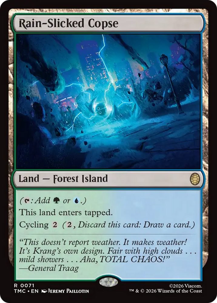 Rain-Slicked Copse [Teenage Mutant Ninja Turtles Commander] Magic: The Gathering