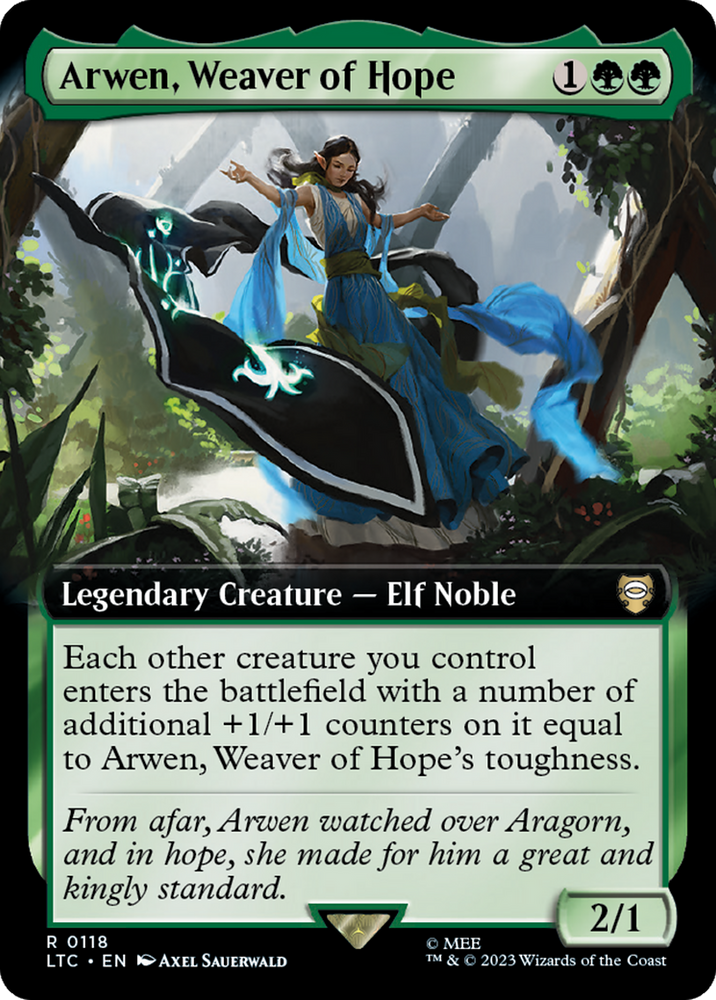 Arwen, Weaver of Hope (Extended Art) [The Lord of the Rings: Tales of Middle-Earth Commander] Magic: The Gathering