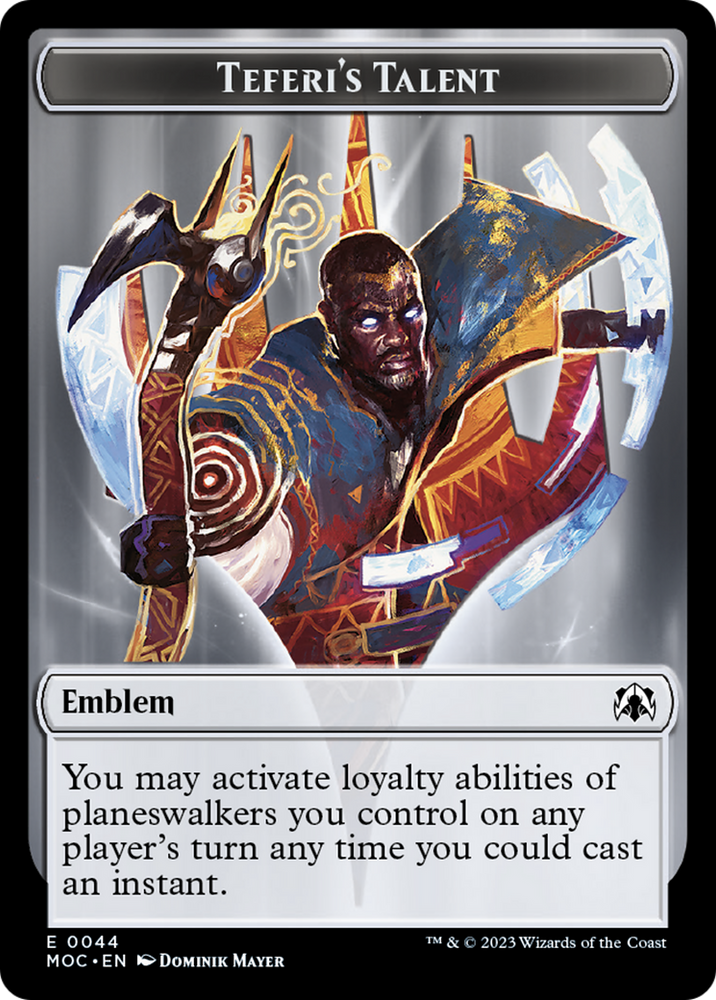 Teferi's Talent Emblem [March of the Machine Commander Tokens] Magic: The Gathering