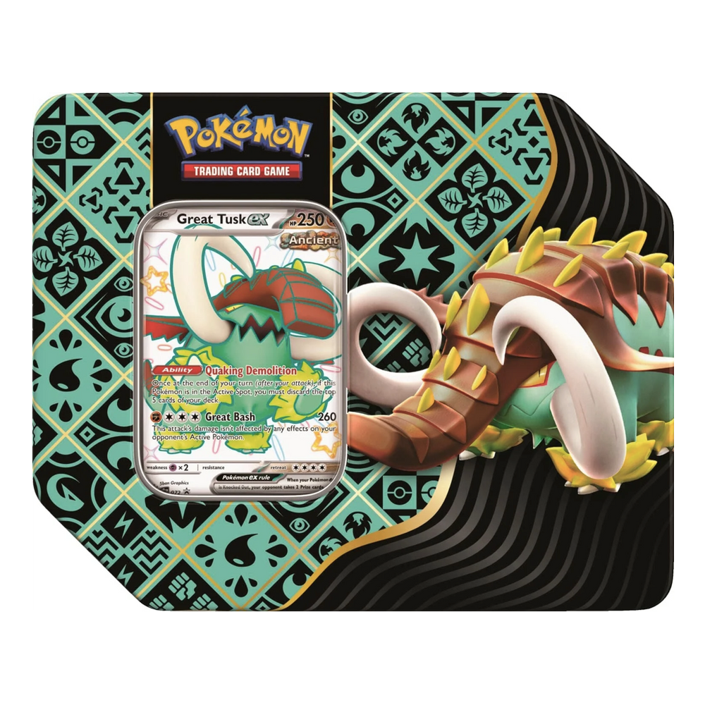 Scarlet & Violet: Paldean Fates - Tin (Great Tusk ex) Pokémon