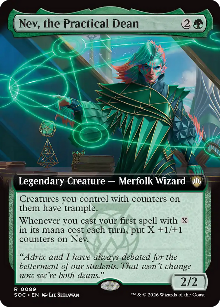 Nev, the Practical Dean (Extended Art) [Secrets of Strixhaven Commander] Magic: The Gathering