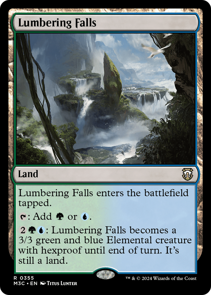 Lumbering Falls (Ripple Foil) [Modern Horizons 3 Commander] Magic: The Gathering