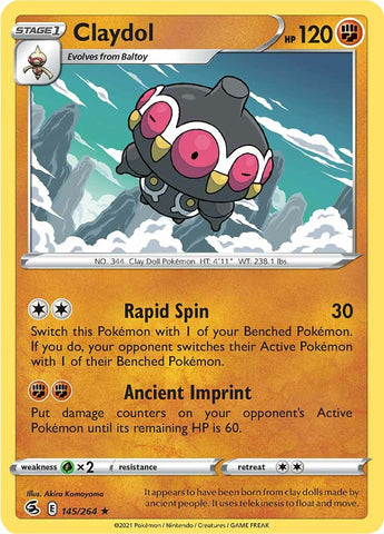 Claydol (145/264) [Sword & Shield: Fusion Strike] Pokémon