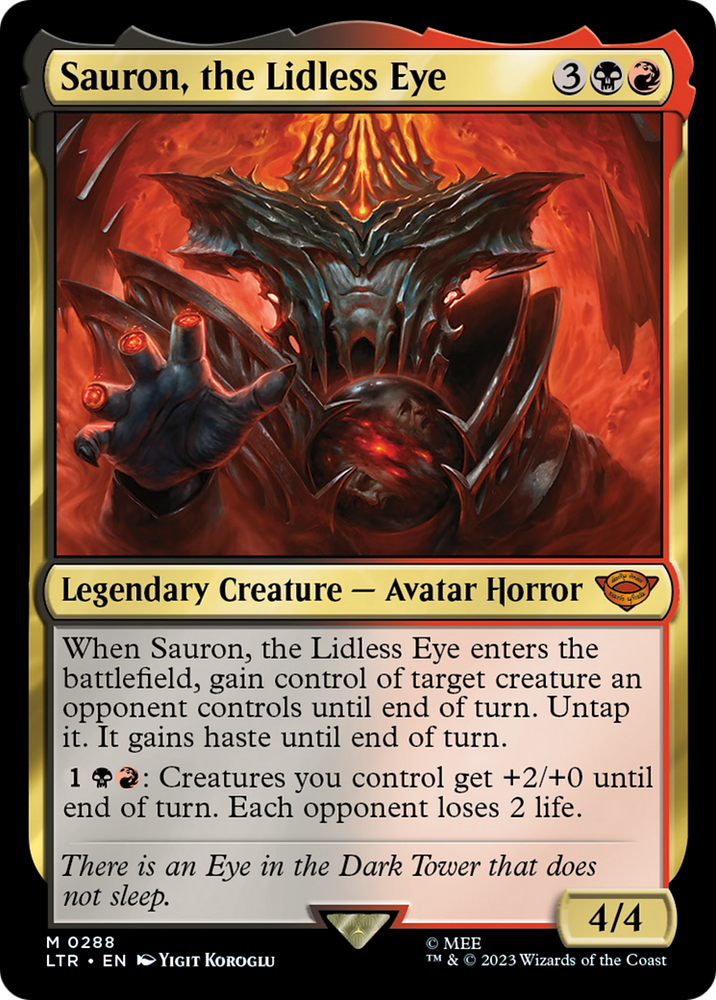 Sauron, the Lidless Eye [The Lord of the Rings: Tales of Middle-Earth] Magic: The Gathering