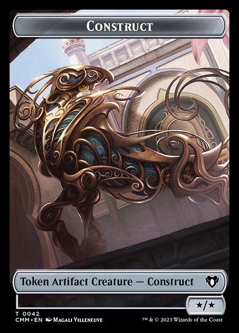 Treasure // Construct (0042) Double-Sided Token [Commander Masters Tokens] Magic: The Gathering