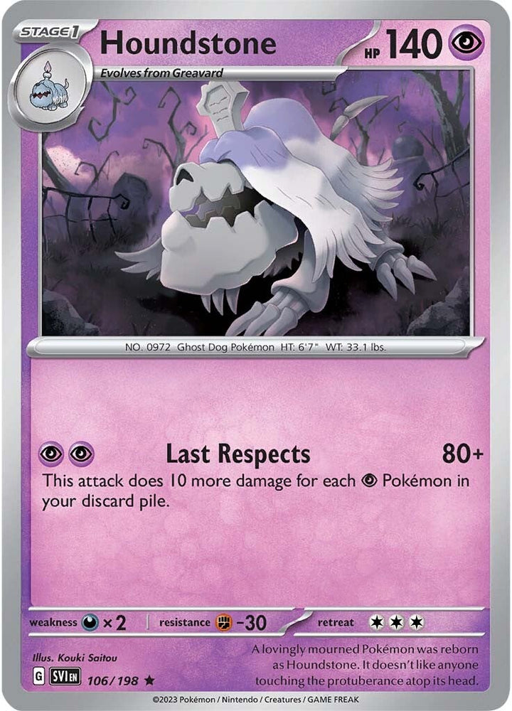 Houndstone (106/198) [Scarlet & Violet: Base Set] Pokémon