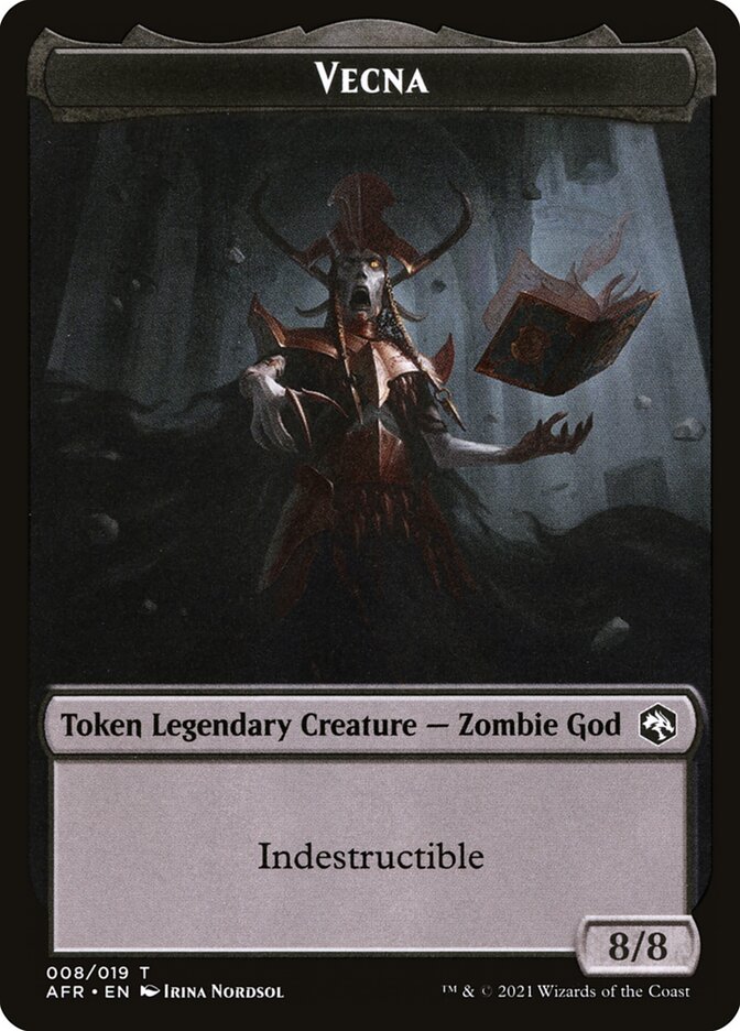 Wolf // Vecna Double-Sided Token [Dungeons & Dragons: Adventures in the Forgotten Realms Tokens] Magic: The Gathering