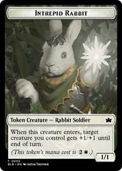 Wall // Intrepid Rabbit Double-Sided Token [Bloomburrow Tokens] Magic: The Gathering