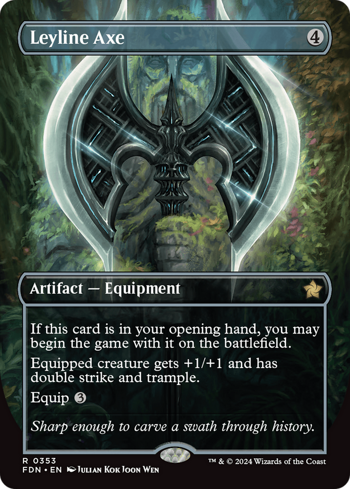 Leyline Axe (Borderless) [Foundations] Magic: The Gathering