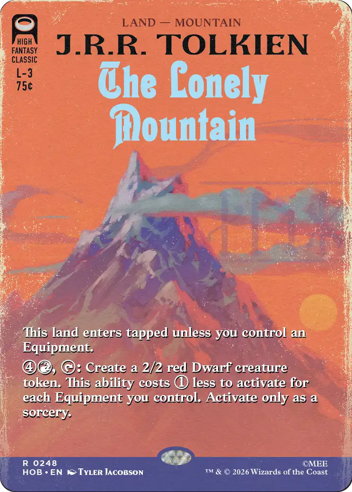 The Lonely Mountain (Borderless) (0248) (Surge Foil) [The Hobbit] Magic: The Gathering