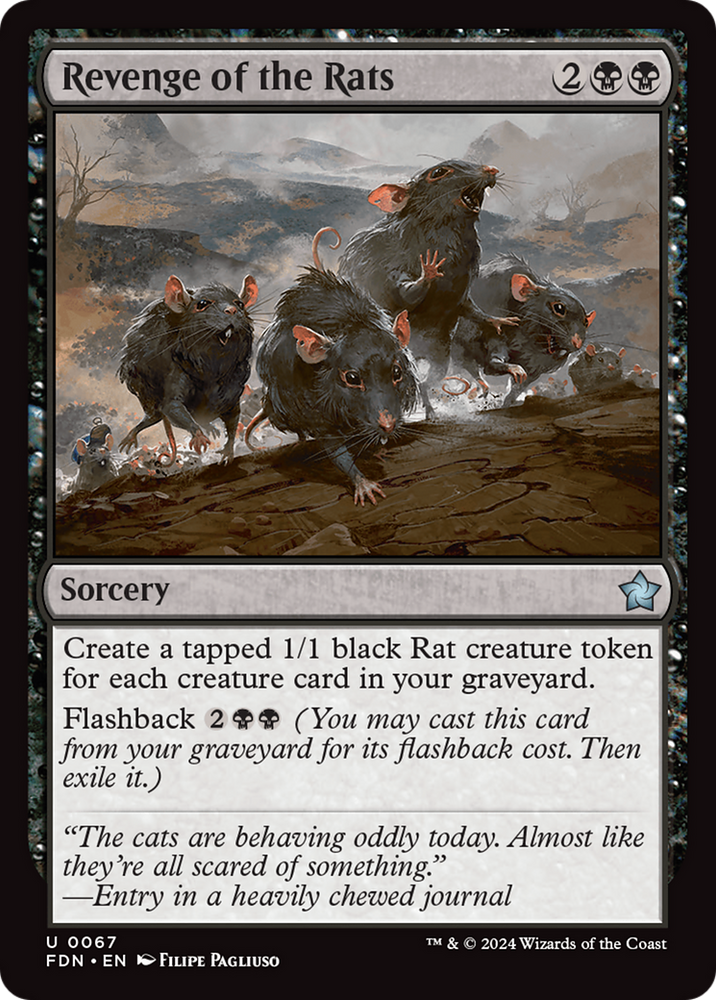 Revenge of the Rats [Foundations] Magic: The Gathering