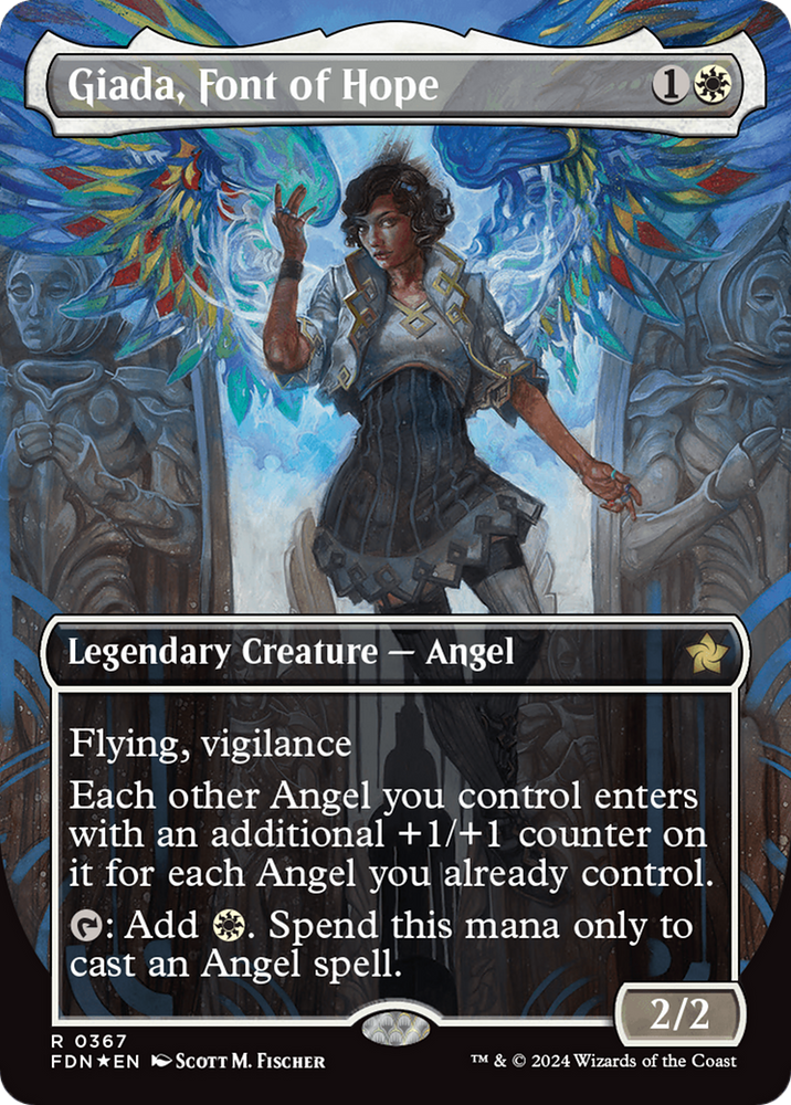 Giada, Font of Hope (Borderless) (Mana Foil) [Foundations] Magic: The Gathering