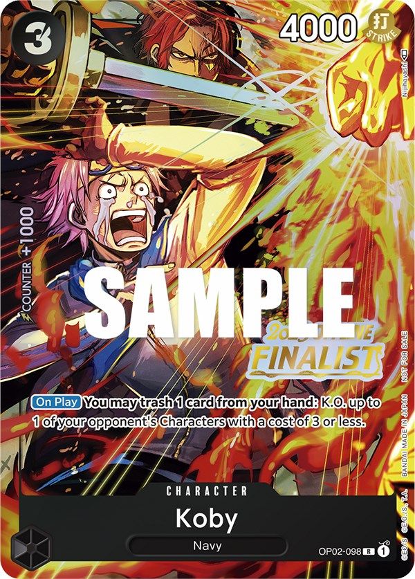 Koby (Offline Regional 2023) [Finalist] [One Piece Promotion Cards] Bandai