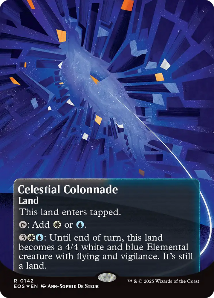 Celestial Colonnade (0142) (Borderless) (Galaxy Foil) [Edge of Eternities: Stellar Sights] Magic: The Gathering