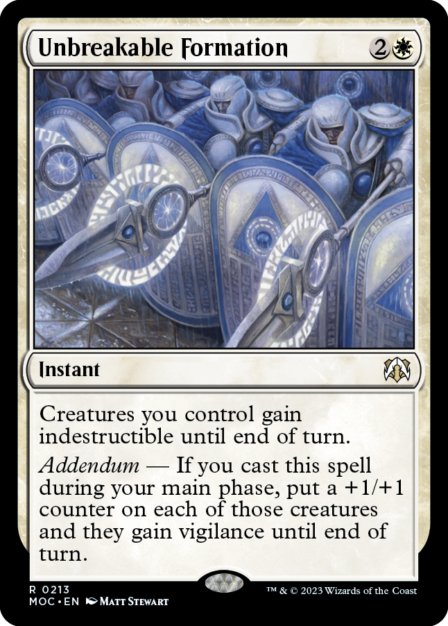 Unbreakable Formation [March of the Machine Commander] Magic: The Gathering