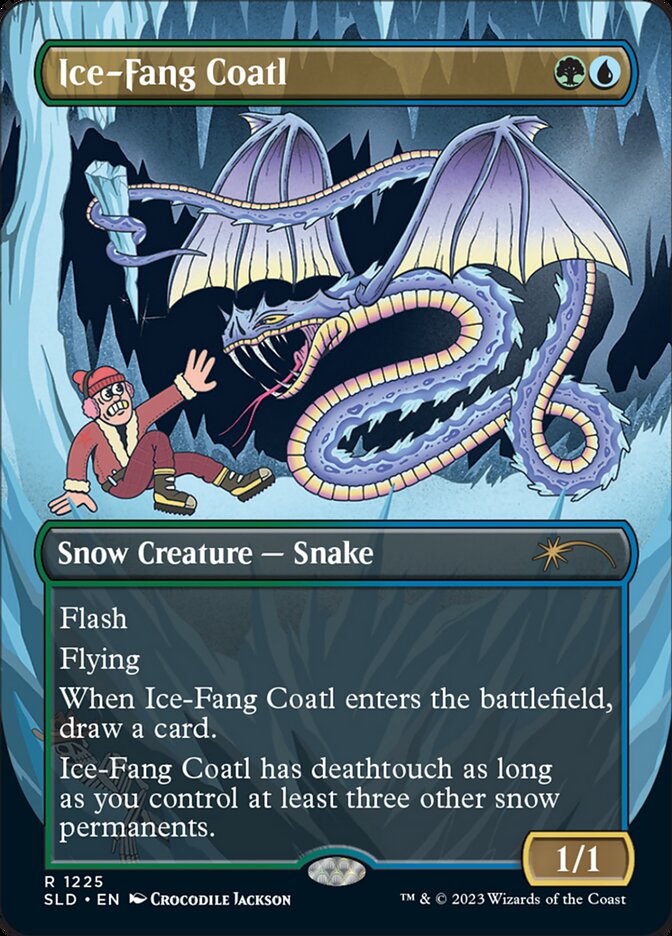 Ice-Fang Coatl (Borderless) [Secret Lair Drop Series] Magic: The Gathering