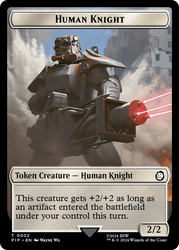 Human Knight // Food (0014) Double-Sided Token [Fallout Tokens] Magic: The Gathering