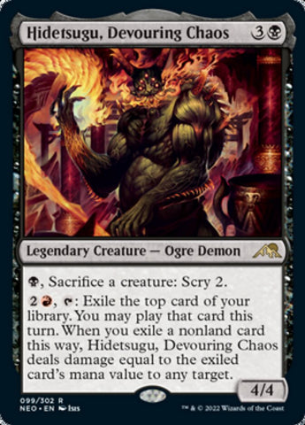 Hidetsugu, Devouring Chaos [Kamigawa: Neon Dynasty] Magic: The Gathering