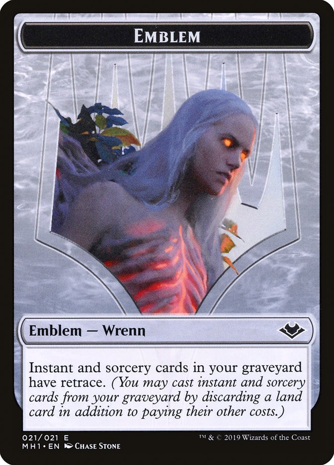 Goblin (010) // Wrenn and Six Emblem Double-Sided Token [Modern Horizons Tokens] Magic: The Gathering