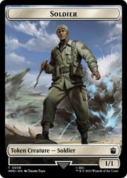 Soldier // Mutant Double-Sided Token [Doctor Who Tokens] Magic: The Gathering
