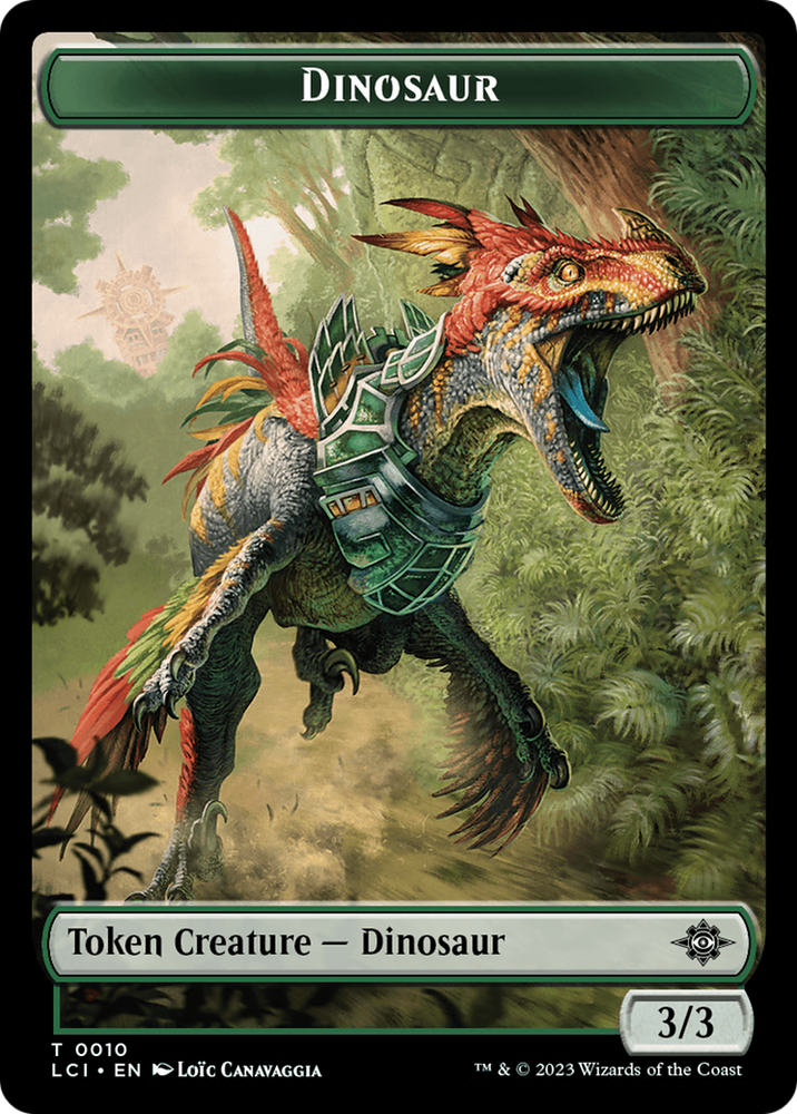 Gnome // Dinosaur (0010) Double-Sided Token [The Lost Caverns of Ixalan Tokens] Magic: The Gathering