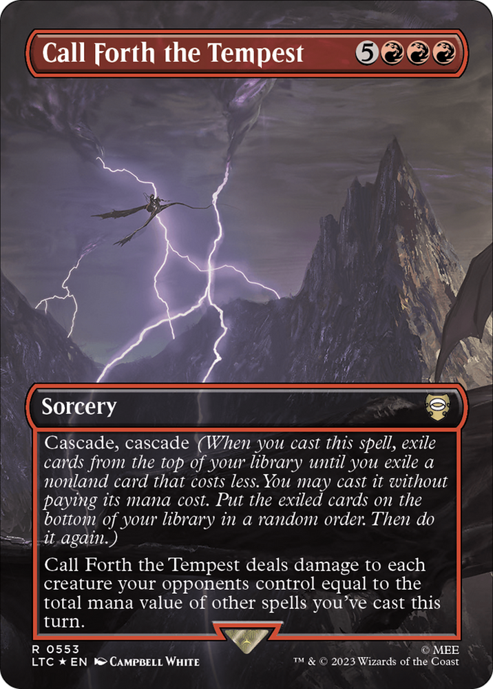 Call Forth the Tempest (Borderless) (Surge Foil) [The Lord of the Rings: Tales of Middle-Earth Commander] Magic: The Gathering