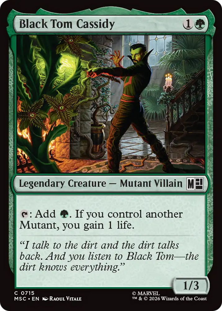 Black Tom Cassidy [Marvel Super Heroes Commander] Magic: The Gathering