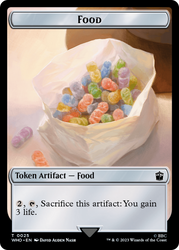 Alien // Food (0025) Double-Sided Token [Doctor Who Tokens] Magic: The Gathering