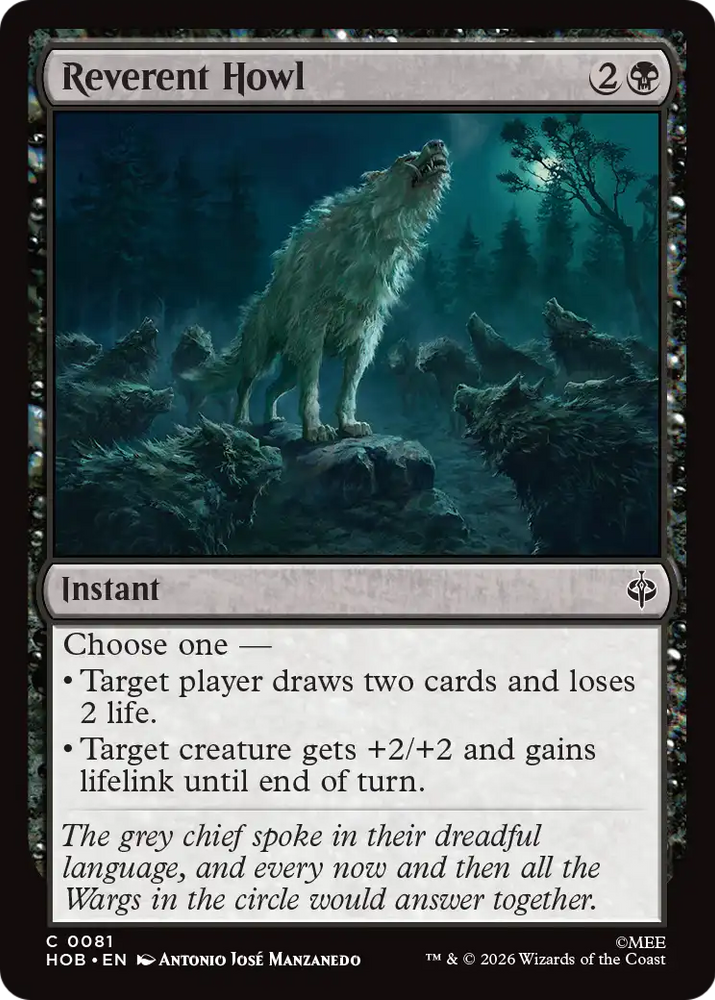 Reverent Howl [The Hobbit] Magic: The Gathering