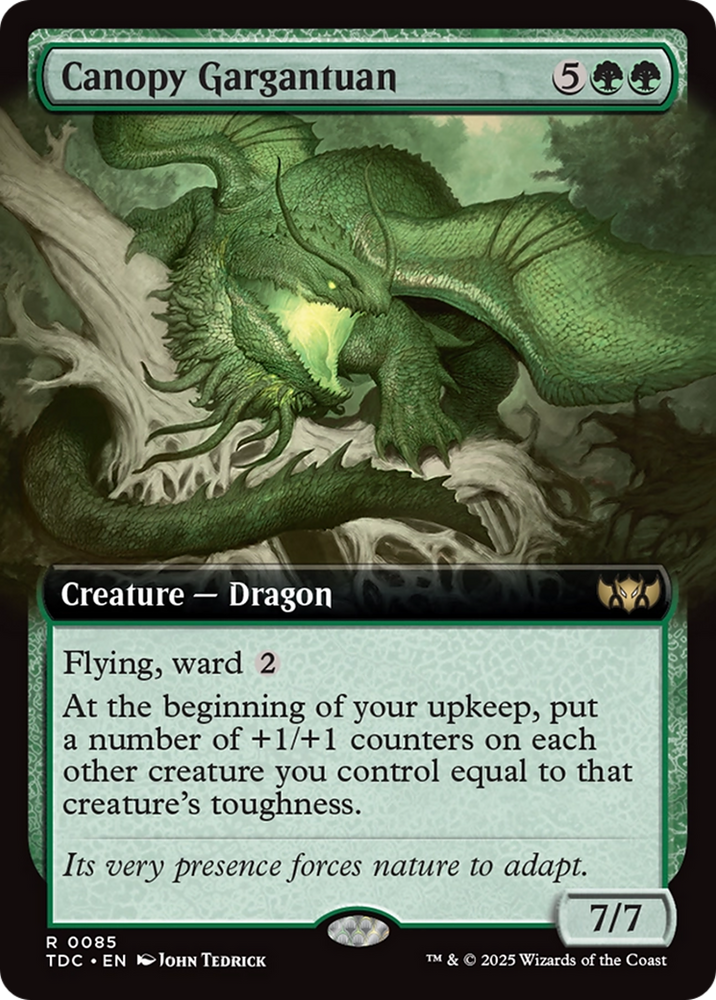 Canopy Gargantuan (Extended Art) [Tarkir: Dragonstorm Commander] Magic: The Gathering