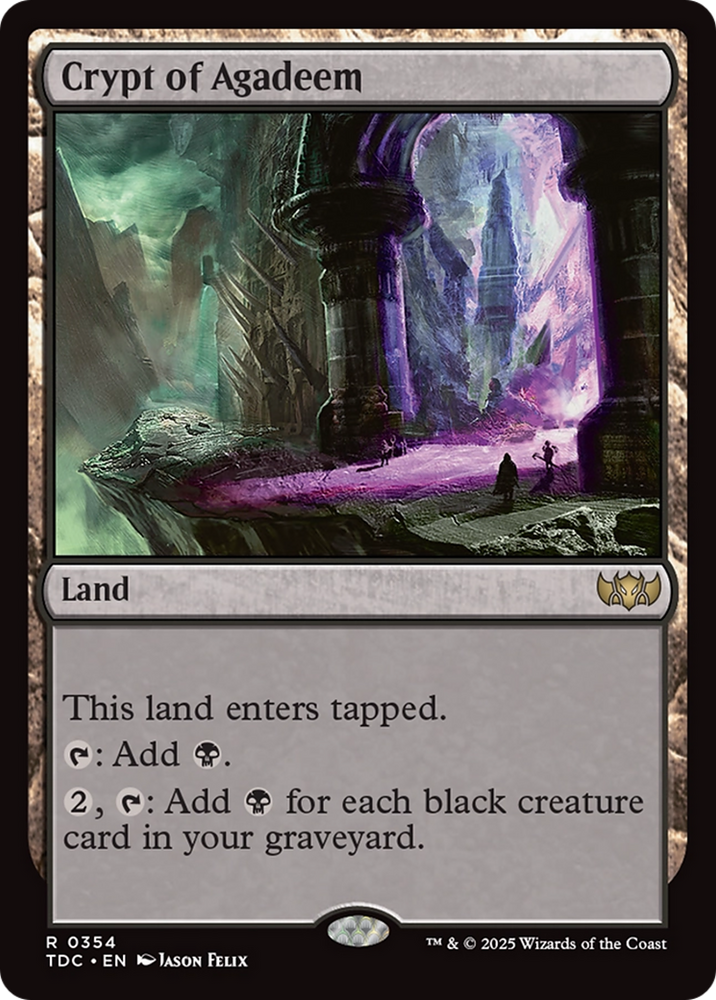 Crypt of Agadeem [Tarkir: Dragonstorm Commander] Magic: The Gathering