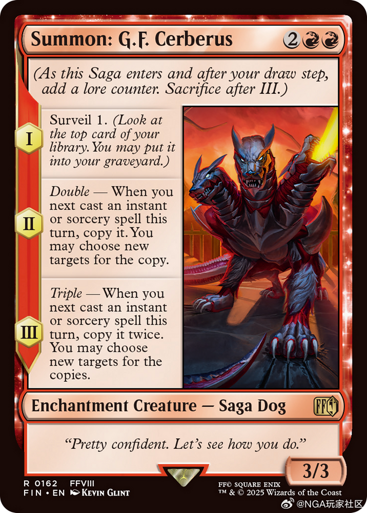 Summon: G.F. Cerberus [FINAL FANTASY] Magic: The Gathering