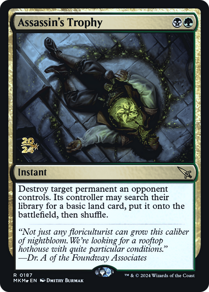 Assassin's Trophy (0187) [Murders at Karlov Manor Prerelease Promos] Magic: The Gathering