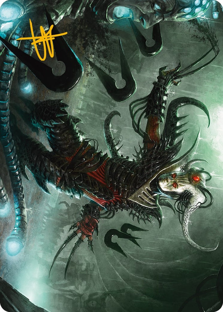 Vraan, Executioner Thane Art Card (Gold-Stamped Signature) [Phyrexia: All Will Be One Art Series] Magic: The Gathering