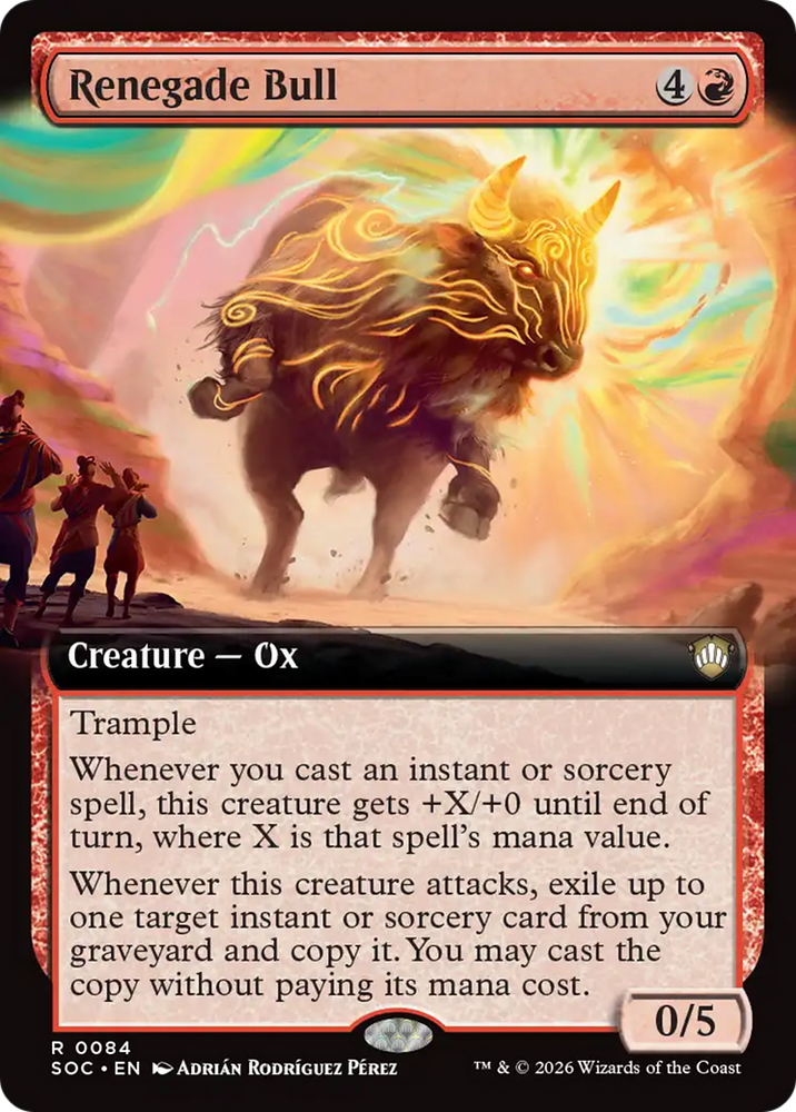 Renegade Bull (Extended Art) [Secrets of Strixhaven Commander] Magic: The Gathering