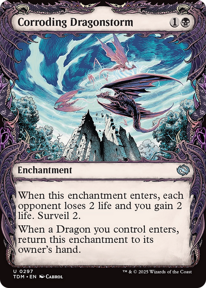 Corroding Dragonstorm (Showcase) [Tarkir: Dragonstorm] Magic: The Gathering