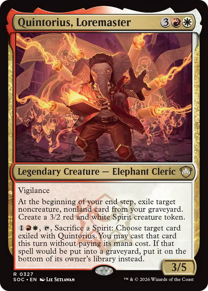 Quintorius, Loremaster [Secrets of Strixhaven Commander] Magic: The Gathering