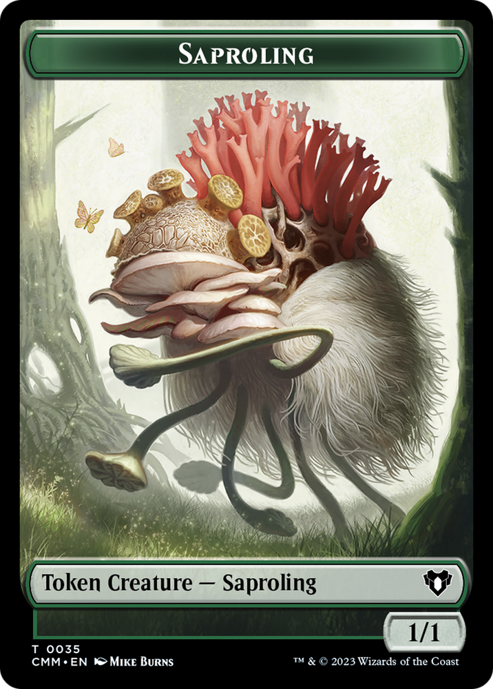Saproling // Satyr Double-Sided Token [Commander Masters Tokens] Magic: The Gathering