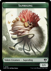 Saproling // Satyr Double-Sided Token [Commander Masters Tokens] Magic: The Gathering